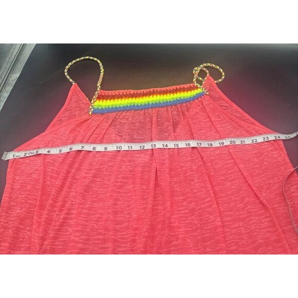 PITUSA Women's Hot Pink Braided Low Back Sleeveless Maxi Dress Sz Standard Beach - Picture 10 of 10